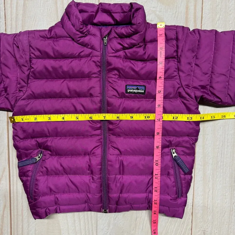 Patagonia Baby Toddler 2T Duck Down Sweater Puffer 600 Fill Jacket Purple